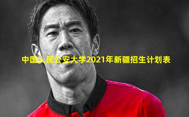 中国人民公安大学2021年新疆招生计划表