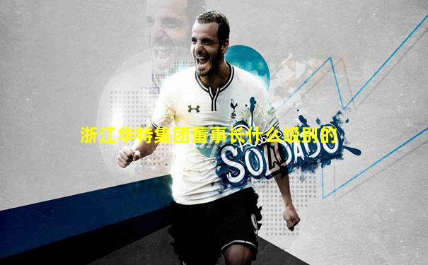 浙江华特集团董事长什么级别的